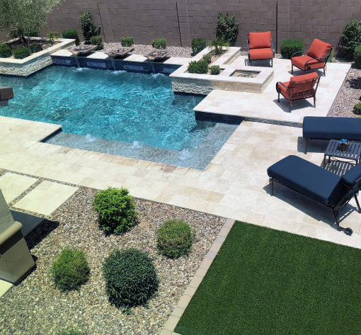 Pool with landscape - Turnkey Pool Designers