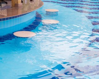 pool with floating bar