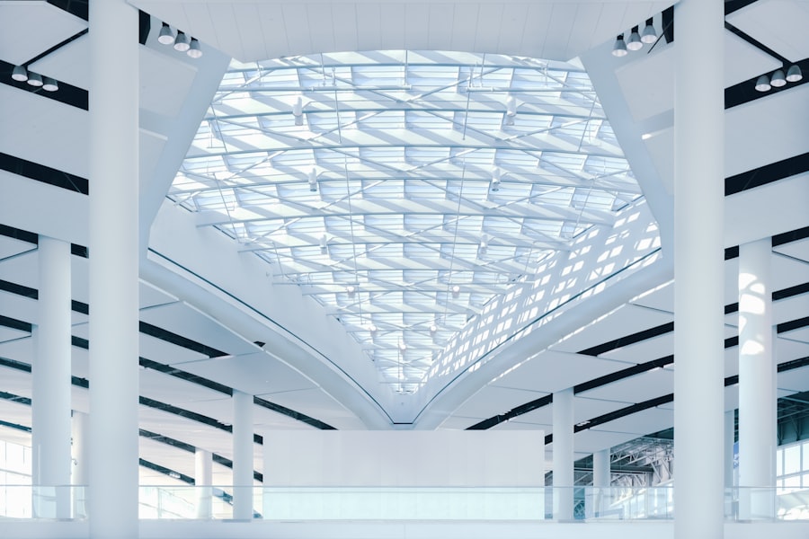 Skylight atrium inside Louis Armstrong New Orleans International Airport in Kenner, LA